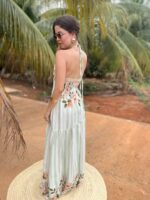 VESTIDO LONGO LISTRADO FLORAL | PRIMAVERA–VERÃO - Imagem 9